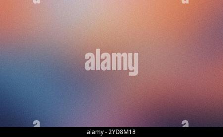 Lo sfondo granuloso si affievolisce dal blu all'arancione Foto Stock