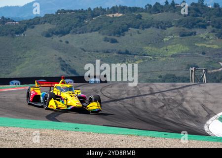 ALEX PALOU (10) di Barcellona, Spagna, pratica per il Firestone Grand Prix di Monterey al WeatherTech Raceway Laguna Seca di Salinas, CA. Foto Stock