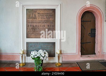 Die Pfarrkirche St. Genesius steht a Riedböhringen, einem Ortsteil der Stadt Blumberg im Schwarzwald-Baar-Kreis nel Baden-Württemberg. In der Kirche B. Foto Stock