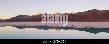 Fantastici paesaggi panoramici dell'Argentina settentrionale. Splendidi paesaggi naturali. Laguna Verde a Salar Antofalla. Foto Stock