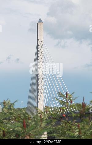 Ponte Penobscot sul fiume Maine Foto Stock