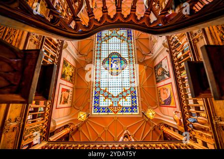 Libreria Lello (Livraria Lello) o libreria Harry Potter, Porto Portogallo. Foto Stock