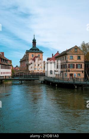 Vista panoramica della città vecchia di Bamberga in Baviera, Germania. Foto Stock