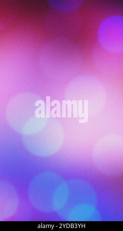 Sfondo sfumato sfocato con effetto granuloso e luci bokeh che evocano un'atmosfera romantica e sognante Foto Stock