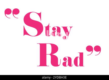 Tipografia audace e motivazionale di ispirazione retrò in rosa vivace. Perfetto per design alla moda, poster e grafica sui social media con un messaggio positivo Illustrazione Vettoriale