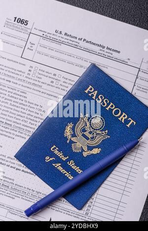 Modulo IRS 1065 US Return of Partnership Income blank Foto Stock