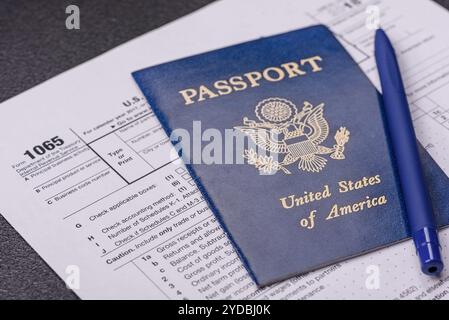 Modulo IRS 1065 US Return of Partnership Income blank Foto Stock