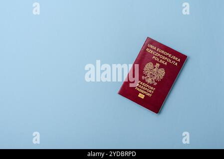 Passaporto internazionale cartaceo di un cittadino polacco Foto Stock