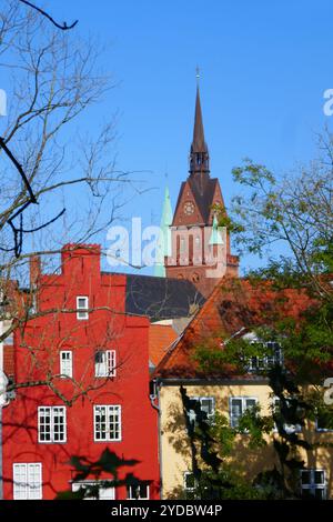 Chiesa del Sacro cuore a LÃ¼beck, Germania Foto Stock