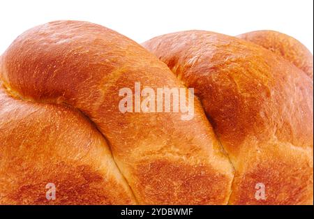 Pane appena sfornato isolato su bianco Foto Stock