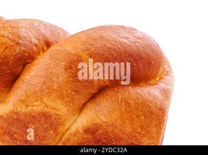 Pane appena sfornato isolato su bianco Foto Stock