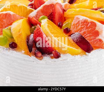 Deliziosa mousse di frutta da vicino Foto Stock