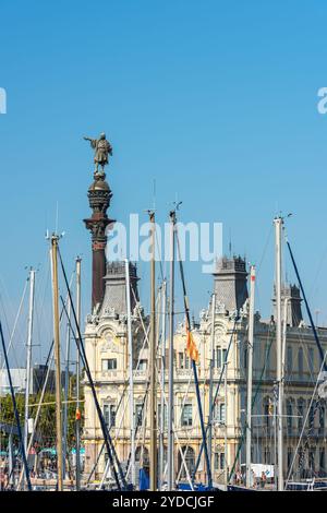 Yacht nel porto di Barcellona Foto Stock