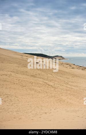 Vista della Baia di Arcachon e la duna del Pyla, Aquitaine, Francia Foto Stock