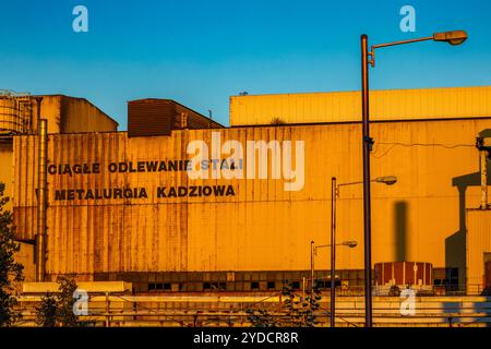 Fallimento e chiusura degli impianti di produzione dell'acciaio a Czestochowa, proteste in difesa di ISD Huta Czestochowa Foto Stock