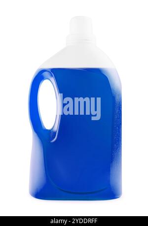 Sapone liquido blu o detergente in una bottiglia di plastica Foto Stock
