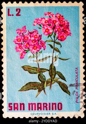 Flos - Fiori serie 4° numero 1971 - Repubblica di San Marino Foto Stock