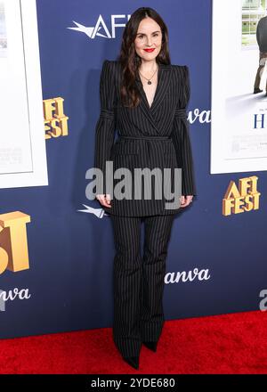 HOLLYWOOD, LOS ANGELES, CALIFORNIA, USA - OTTOBRE 25: Michelle Dockery arriva all'AFI Fest 2024 - proiezione in prima mondiale di "Here" di Sony Pictures tenutasi al TCL Chinese Theatre IMAX il 25 ottobre 2024 a Hollywood, Los Angeles, California, Stati Uniti. (Foto di Xavier Collin/Image Press Agency) Foto Stock