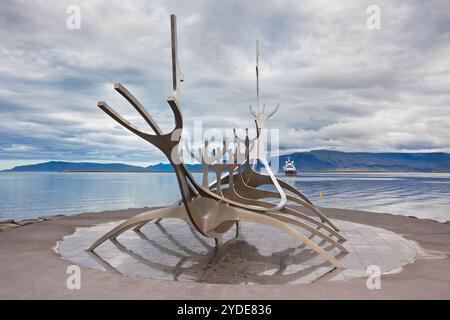 Monumento Solfar a Reykjavik, Islanda Foto Stock