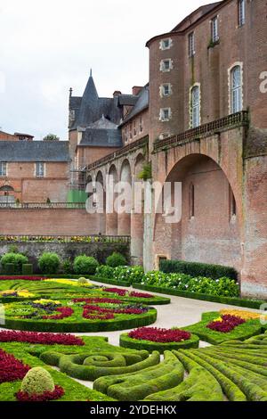 Giardini Palais de la Berbie ad Albi, Tarn, Francia Foto Stock