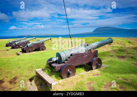 Skansin - fortezza storica a Tórshavn, la capitale delle Isole Faroe Foto Stock