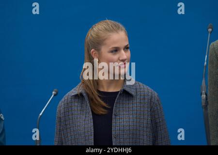 Sotres, Asturie, Spagna. 26 ottobre 2024. Crown Princess Leonor visita 2024 Sotres esemplari durante Princess of Asturias Awards 2024 il 26 ottobre 2024 a Sotres, Spagna (immagine di credito: © Jack Abuin/ZUMA Press Wire) SOLO PER USO EDITORIALE! Non per USO commerciale! Foto Stock