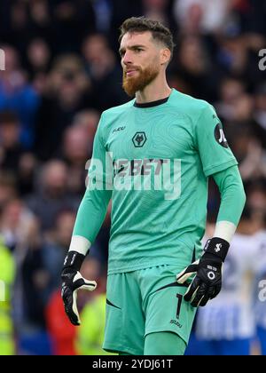 Brighton, Regno Unito. 16 ottobre 2024. Brighton, Inghilterra - ottobre 26: Jose sa dei Wolverhampton Wanderers durante la partita di Premier League 2024/25 tra Brighton e Hove Albion contro Wolverhampton Wanderers all'Amex Stadium il 26 ottobre 2024 a Brighton, Inghilterra. (David Horton/SPP) credito: SPP Sport Press Photo. /Alamy Live News Foto Stock