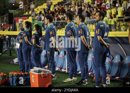 26 ottobre 2024, Cariacica, Espirito Santo, Brasile: Cariacica (es), 10/26/2024 - amichevole/femminile/brasile/colombia/ - partita tra brasile e colombia, per l'amichevole di calcio femminile tra brasile e colombia, tenutasi presso lo stadio kleber andrade, a cariacica a espirito santo, questo sabato 26 ottobre 2024. (Immagine di credito: © Mayra Ferreira Dos Santos/TheNEWS2 via ZUMA Press Wire) SOLO PER USO EDITORIALE! Non per USO commerciale! Foto Stock