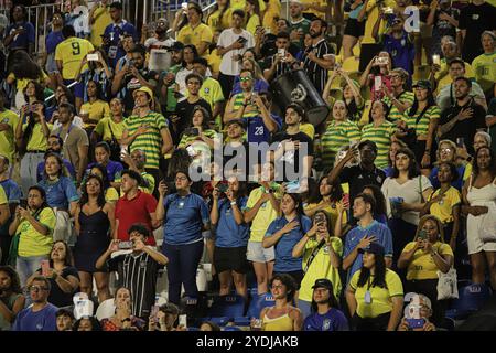 26 ottobre 2024, Cariacica, Espirito Santo, Brasile: Cariacica (es), 10/26/2024 - amichevole/femminile/brasile/colombia/ - partita tra brasile e colombia, per l'amichevole di calcio femminile tra brasile e colombia, tenutasi presso lo stadio kleber andrade, a cariacica a espirito santo, questo sabato 26 ottobre 2024. (Immagine di credito: © Mayra Ferreira Dos Santos/TheNEWS2 via ZUMA Press Wire) SOLO PER USO EDITORIALE! Non per USO commerciale! Foto Stock