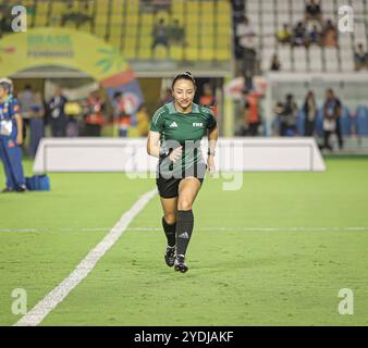 26 ottobre 2024, Cariacica, Espirito Santo, Brasile: Cariacica (es), 10/26/2024 - amichevole/femminile/brasile/colombia/ - partita tra brasile e colombia, per l'amichevole di calcio femminile tra brasile e colombia, tenutasi presso lo stadio kleber andrade, a cariacica a espirito santo, questo sabato 26 ottobre 2024. (Immagine di credito: © Mayra Ferreira Dos Santos/TheNEWS2 via ZUMA Press Wire) SOLO PER USO EDITORIALE! Non per USO commerciale! Foto Stock