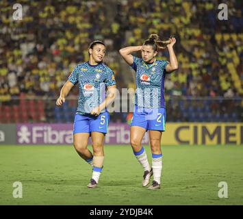 26 ottobre 2024, Cariacica, Espirito Santo, Brasile: Cariacica (es), 10/26/2024 - amichevole/femminile/brasile/colombia/ - partita tra brasile e colombia, per l'amichevole di calcio femminile tra brasile e colombia, tenutasi presso lo stadio kleber andrade, a cariacica a espirito santo, questo sabato 26 ottobre 2024. (Immagine di credito: © Mayra Ferreira Dos Santos/TheNEWS2 via ZUMA Press Wire) SOLO PER USO EDITORIALE! Non per USO commerciale! Foto Stock