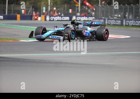 (241027) -- CITTÀ DEL MESSICO, 27 ottobre 2024 (Xinhua) -- il pilota francese di Alpine Pierre Gasly gareggia durante la sessione di qualificazione del Gran Premio di Formula uno di città del Messico 2024 sul circuito Hermanos Rodriguez di città del Messico, Messico, il 26 ottobre 2024. (Xinhua/li Mengxin) Foto Stock