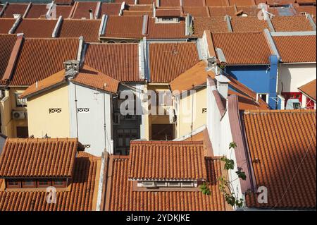 01.02.2019, Singapore, Repubblica di Singapore, Asia, una vista elevata dei tradizionali negozi nel quartiere cinese di Singapore, Asia Foto Stock