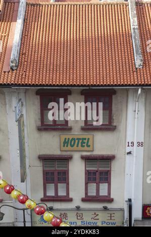 31.08.2017, Singapore, Repubblica di Singapore, Asia, negozi tradizionali e lanterne nel quartiere Chinatown di Singapore, Asia Foto Stock