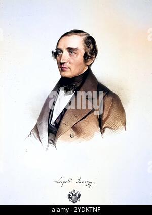 Leopold Jansa geb. 23. März 1795 a Wildenschwert, Böhmen gest. 24. Januar 1875 in Wien War ein tschechisch-Österreichischer violinist und Komponist, Foto Stock