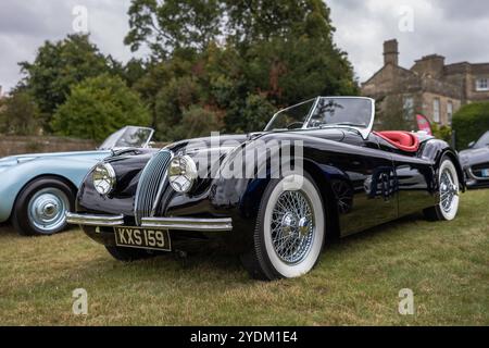 1952 Jaguar XK120, in mostra al Salon Privé Concours d'Elégance Motor show tenutosi a Blenheim Palace. Foto Stock