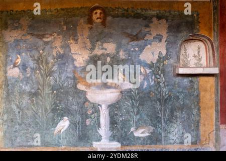 Affresco della dea Venere, protettrice di Pompei nella Casa di Venere nel guscio, Cassa della Venere a Conchiglia. Pompei, Italia Foto Stock