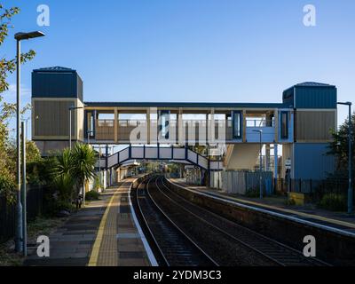 St Erth Station Grade II Victorian Footbridge Cornwall Foto Stock