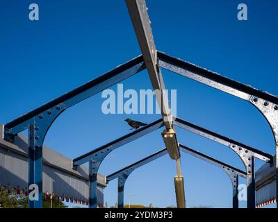 St Erth Station Grade II Victorian Footbridge Cornwall Foto Stock