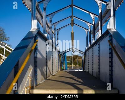 St Erth Station Grade II Victorian Footbridge Cornwall Foto Stock