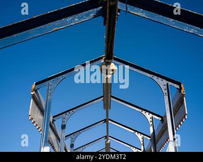 St Erth Station Grade II Victorian Footbridge Cornwall Foto Stock