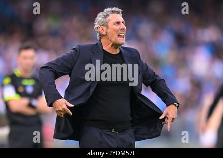 Luca Gotti, allenatore della US Lecce, gestirà la partita di serie A tra SSC Napoli e US Lecce allo Stadio Diego Armando Maradona di Napoli, in Italia, il prossimo ottobre Foto Stock