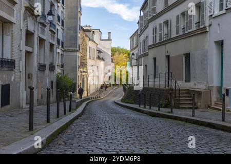 Una vista sulla collina di Montmartre a Parigi, in Francia Foto Stock