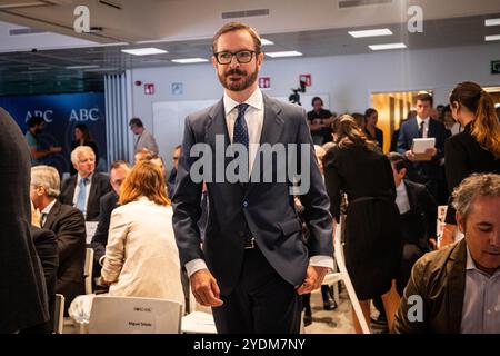 Madrid, 16/09/2024. Isabel Díaz Ayuso, presidente della Comunità di Madrid, partecipa al forum ABC. Foto: Tania Sieira. Arcicc. Crediti: Album / Archivo ABC / Tania Sieira Foto Stock