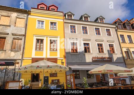 Lublino, Polonia - 13 settembre 2022: Case di proprietà borghesi nella città vecchia di Lublino. Polonia Foto Stock