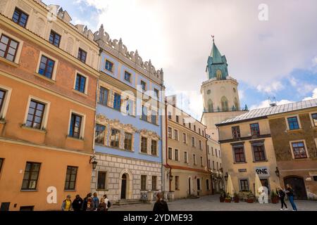 Lublino, Polonia - 13 settembre 2022: Piazza del mercato della città Vecchia a Lublino. Polonia Foto Stock