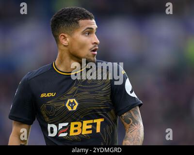 Brighton, Regno Unito. 16 ottobre 2024. Brighton, Inghilterra - ottobre 26: Joao Gomes dei Wolverhampton Wanderers durante la partita di Premier League 2024/25 tra Brighton e Hove Albion contro Wolverhampton Wanderers all'Amex Stadium il 26 ottobre 2024 a Brighton, Inghilterra. (David Horton/SPP) credito: SPP Sport Press Photo. /Alamy Live News Foto Stock