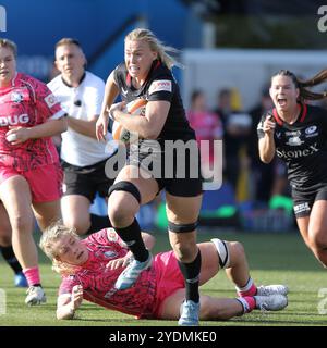 Hendon, North London, Regno Unito. 27 ottobre 2024. Hendon, North London, Inghilterra, ottobre 27 2024: Rosie Galligan (4 Saraceni) durante l'Allianz Premiership Womens Rugby game tra Saracens e Gloucester-Hartpury allo Stonex Stadium di Hendon, North London, Inghilterra. (Jay Patel/SPP) credito: SPP Sport Press Photo. /Alamy Live News Foto Stock