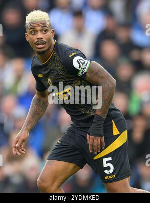 Brighton, Regno Unito. 16 ottobre 2024. Brighton, Inghilterra - ottobre 26: Mario Jr dei Wolverhampton Wanderers durante la partita di Premier League 2024/25 tra Brighton e Hove Albion contro Wolverhampton Wanderers all'Amex Stadium il 26 ottobre 2024 a Brighton, Inghilterra. (David Horton/SPP) credito: SPP Sport Press Photo. /Alamy Live News Foto Stock