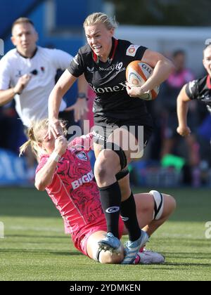 Hendon, North London, Regno Unito. 27 ottobre 2024. Hendon, North London, Inghilterra, ottobre 27 2024: Rosie Galligan (4 Saraceni) durante l'Allianz Premiership Womens Rugby game tra Saracens e Gloucester-Hartpury allo Stonex Stadium di Hendon, North London, Inghilterra. (Jay Patel/SPP) credito: SPP Sport Press Photo. /Alamy Live News Foto Stock